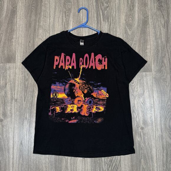 Gildan Other - Papa Roach T-Shirt Size L Black EGO TRIP North American Tour Shirt Nu Metal Emo